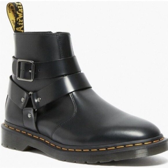 Dr. Martens Jaimes Leather Black Harness Chelsea Boots - Picture 1 of 14
